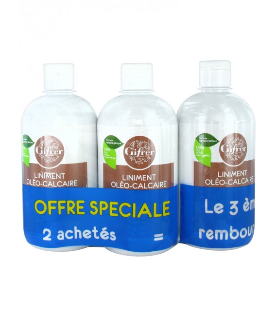 Gifrer Liniment Oleo-Calcaire Stabilisé 3x500ml