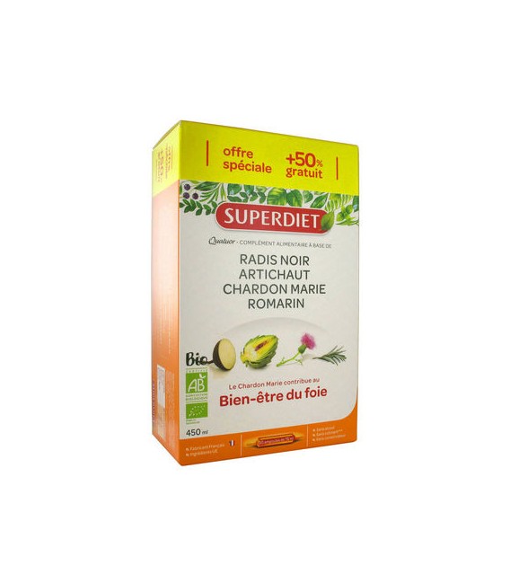 Superdiet Solution Buvable Quatuor Digestion 30 Ampoules