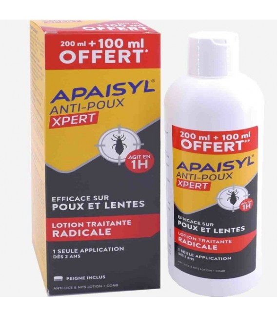 Apaisyl Xpert Lotion Poux et Lentes 300Ml