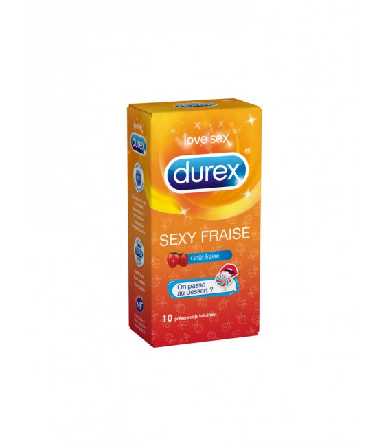Durex Préservatif Sexy Fraise Boite de 12