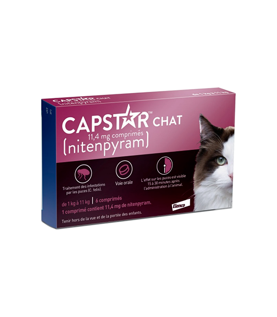 Capstar 11.4Mg Chats 6 Comprimés anti puces