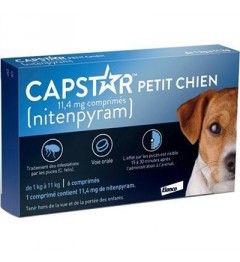 Capstar 11.4Mg Petits Chiens 6 Comprimés anti puces