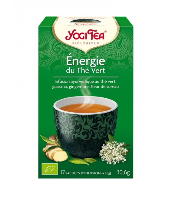 Yogi Tea Tisane Énergie du Thé Vert 17 Sachets