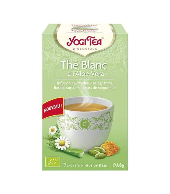 Yogi Tea Tisane Thé Blanc à l'Aloe Vera 17 Sachets