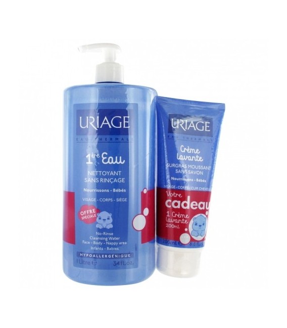 Uriage 1ère Eau Nettoyante 1 Litre et Crème Lavante 200Ml