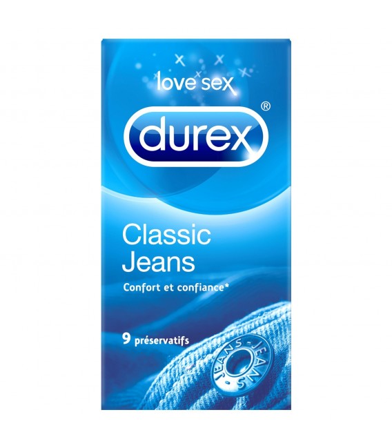 Durex Préservatif Classic Jeans Boite de 9