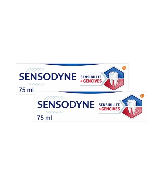 Sensodyne Sensibilité et Gencives Dentifrice Menthe Fraiche 2x75ml