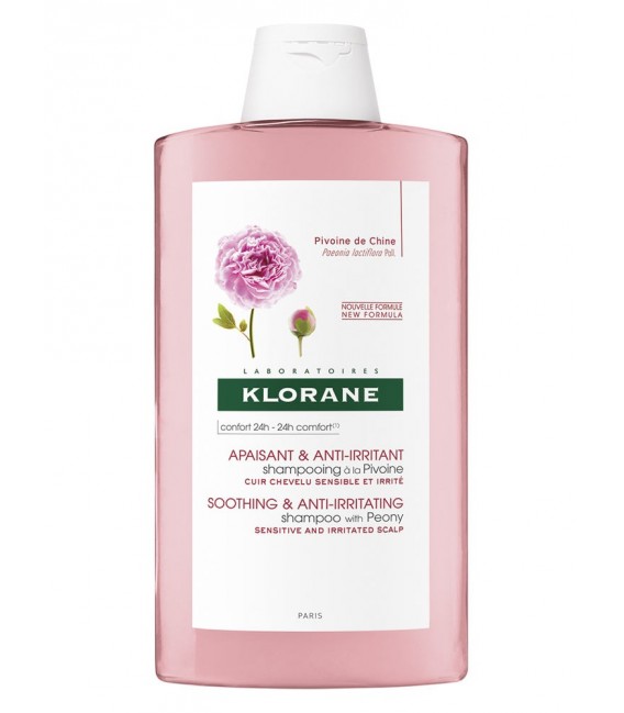 Klorane Shampoing Apaisant à l\'Extrait de Pivoine 400ml pas cher