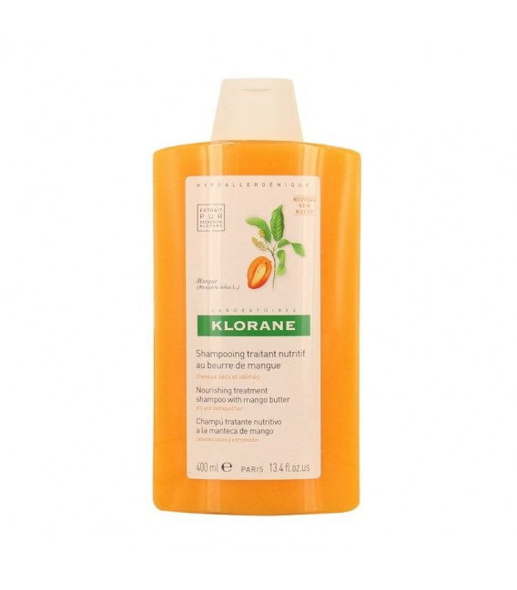 Klorane Shampoing Nutritif au Beurre de Mangue 400ml pas cher