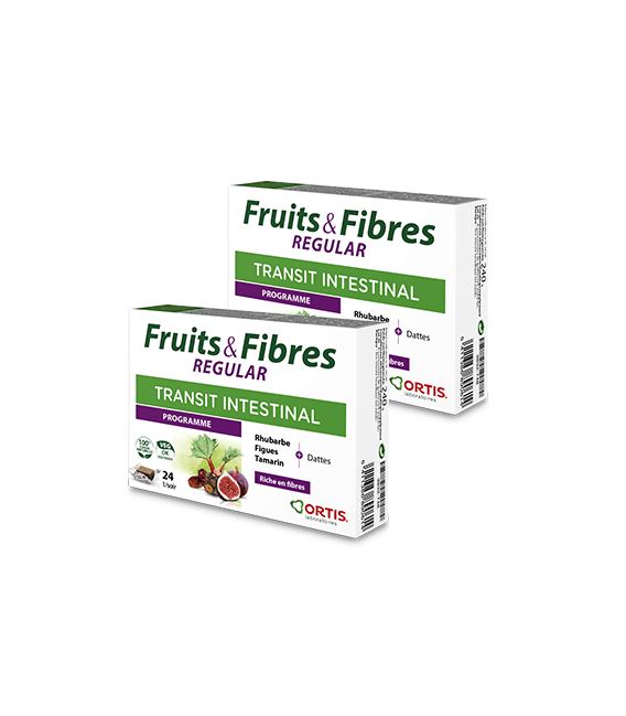 Ortis Fruits et Fibres Regular 2 Boites de 24 Cubes