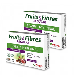 Ortis Fruits et Fibres Regular 2 Boites de 24 Cubes