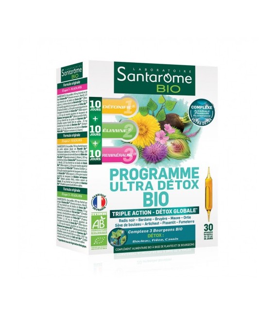 Santarome Bio Programme Ultra Détox 30 Ampoules