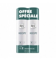 Roc Keops Déodorant Sec Sans Alcool 2x150Ml
