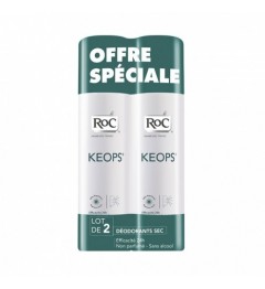 Roc Keops Déodorant Sec Sans Alcool 2x150Ml