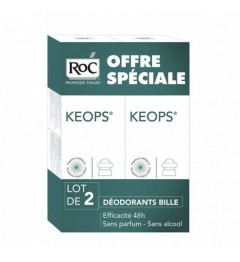 Roc Keops Déodorant Bille Sans Alcool 2x30Ml pas cher