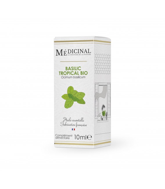 Medicinal Huile Essentielle Bio Basilic Tropical 10Ml