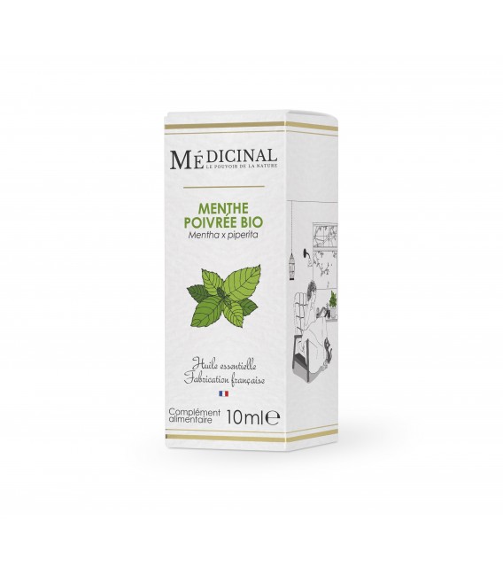 Medicinal Huile Essentielle Bio Menthe Poivrée 10Ml