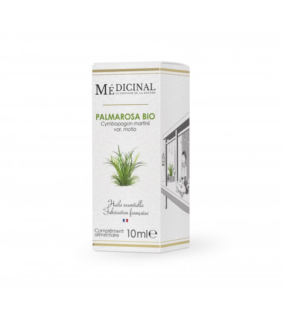 Medicinal Huile Essentielle Bio Palmarosa 10Ml