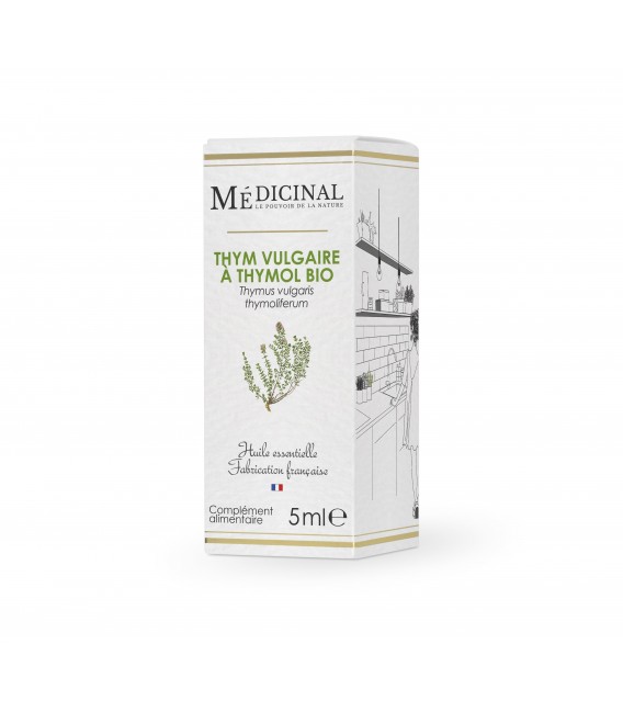 Medicinal Huile Essentielle Bio Thym à Thymol 10Ml