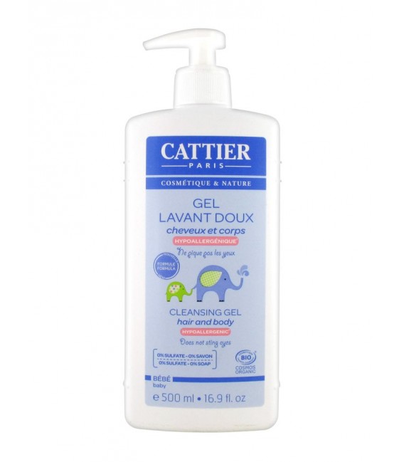 Cattier Bébé Gel Lavant Doux 500 ml