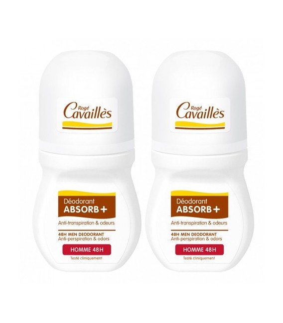 Roge Cavailles Déodorant Homme Absorb Bille 2x50Ml