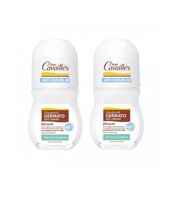 Rogé Cavaillès Déo Dermatologique Anti Odeurs 48H Roll On 2x50Ml