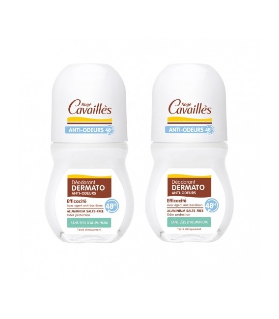 Rogé Cavaillès Déo Dermatologique Anti Odeurs 48H Roll On 2x50Ml