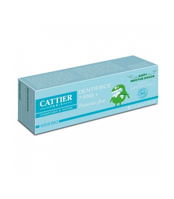 Cattier Dentifrice 7 ans et Plus Goût Menthe Douce 50 ml