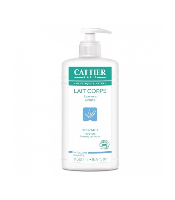 Cattier Lait Modelant Aloe Vera Onagre 500 ml