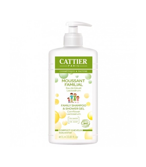 Cattier Moussant Familial au Lactoserum 1 L + pompe