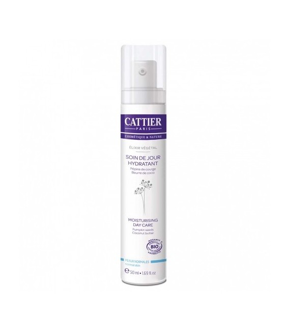 Cattier Soin de Jour Hydratant Elixir Végétal peaux normales 50 ml