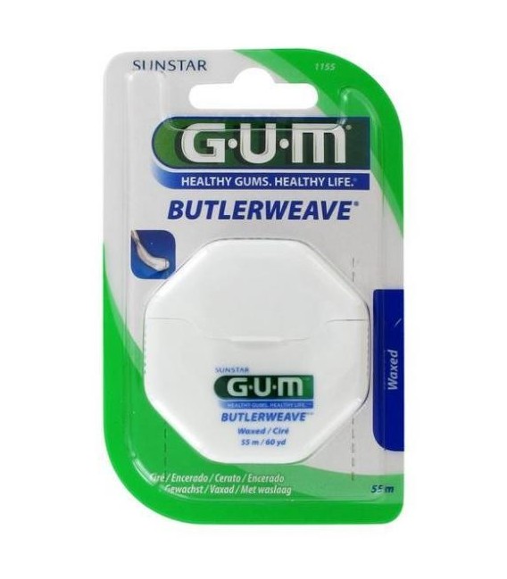 Butler GUM Fil Dentaire Ciré Butlerweave 1155 pas cher