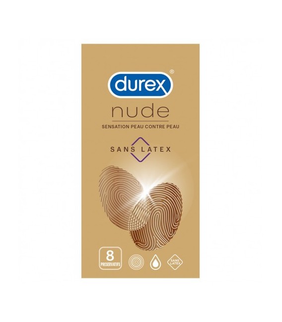 Durex Préservatif Nude Sans Latex Boite de 8