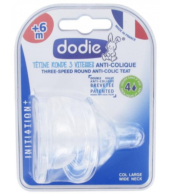 Dodie Tétines Rondes 3 Vitesses Débit 4 +6 Mois