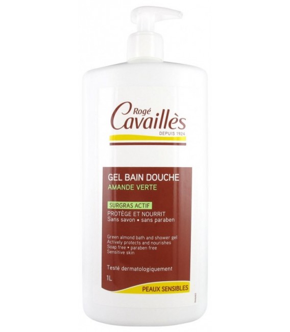 Roge Cavailles Gel Surgras Bain Douche Amande 1 Litre pas cher