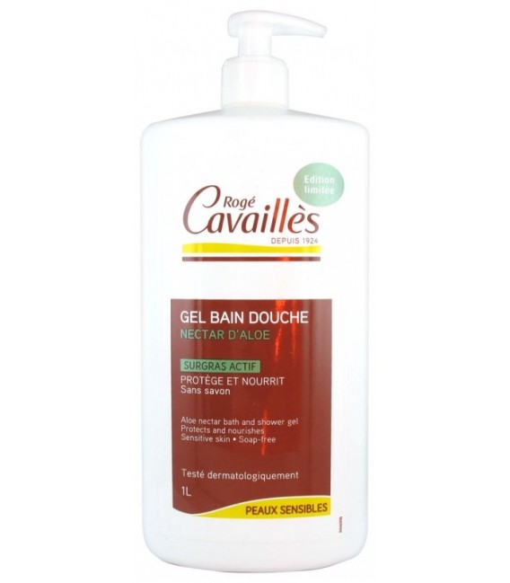 Rogé Cavailles Gel Surgras Bain Douche Nectar d\'Aloé 1 Litre