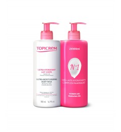 Topicrem Lait Ultra Hydratant Corps 2x500Ml pas cher