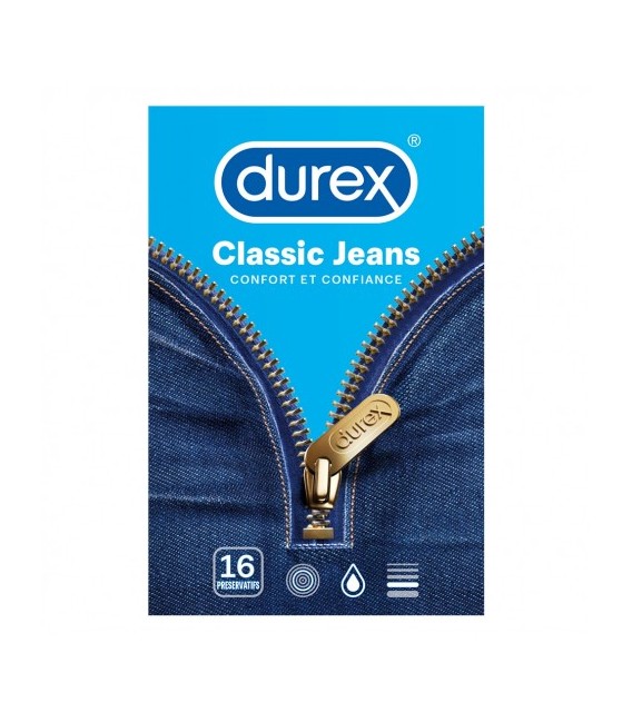 Durex Préservatif Classic Jeans Boite de 16