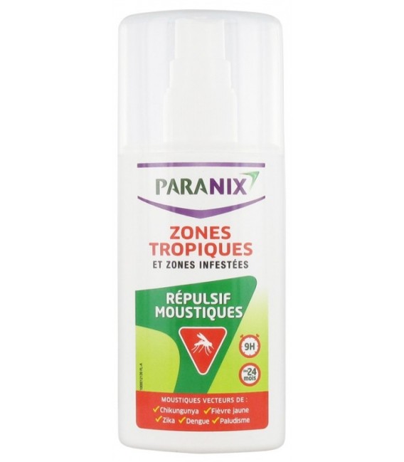 Paranix Répulsif Moustiques Zone Tropique et Zones Infestées Spray 90Ml