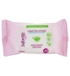 Saforelle Lingettes Hygiène Intime Pocket Biodégradable Sachet de 10