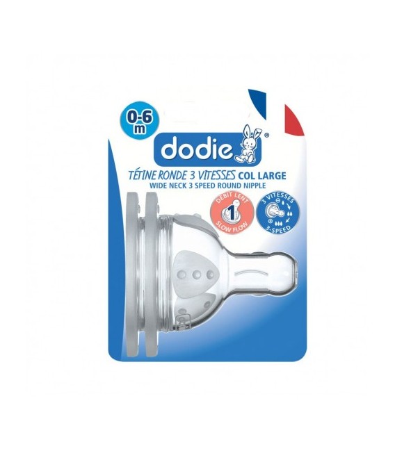 Dodie Tétines Rondes 3 Vitesses Débit 1 0-6 Mois