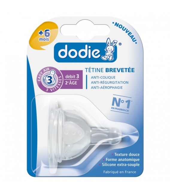 Dodie Tétines Rondes 3 Vitesses Débit 3 + de 6 Mois