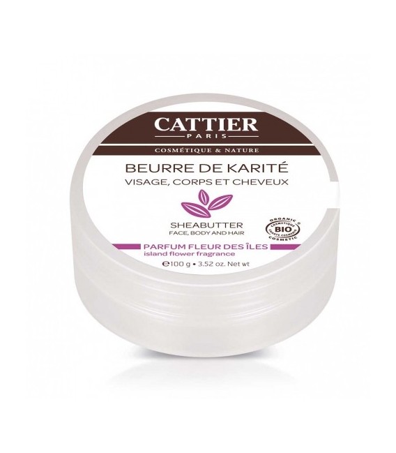 Cattier Beurre de Karité Parfum Fleur des Iles 100 Grammes