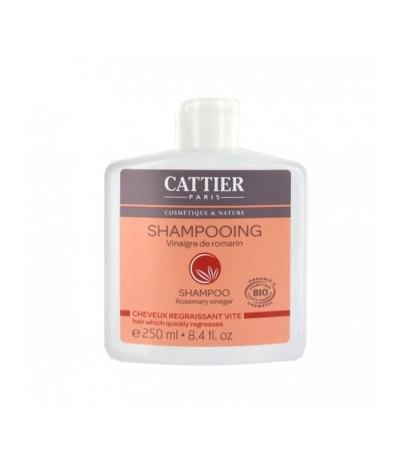 Cattier Shampooing Vinaigre de Romarin Cheveux Regraissant 250Ml