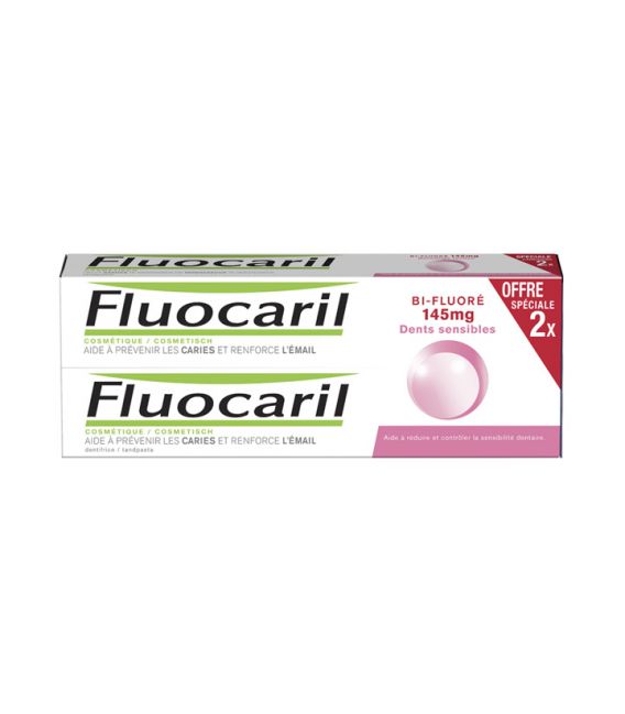 Fluocaril Dentifrice Bi Fluoré 145Mg Dents Sensibles Menthe 2x75Ml