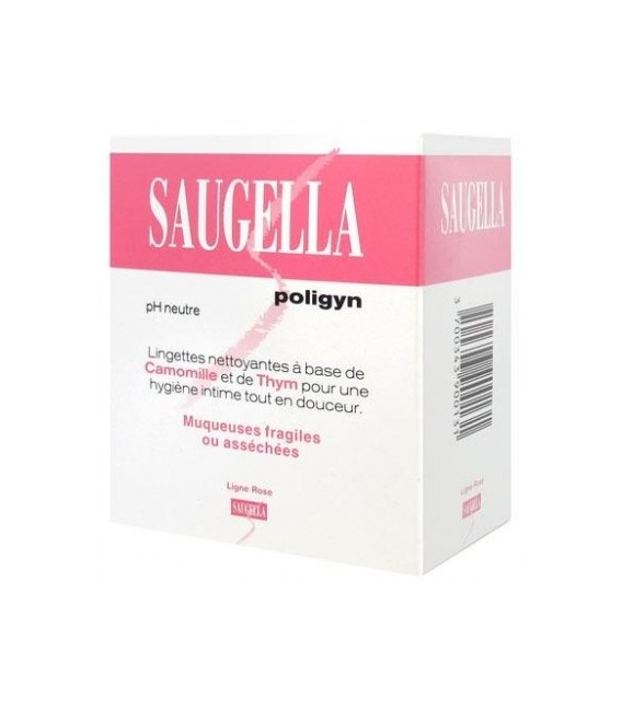 Saugella Poligyn Lingettes Hygiène Intime Paquet de 10