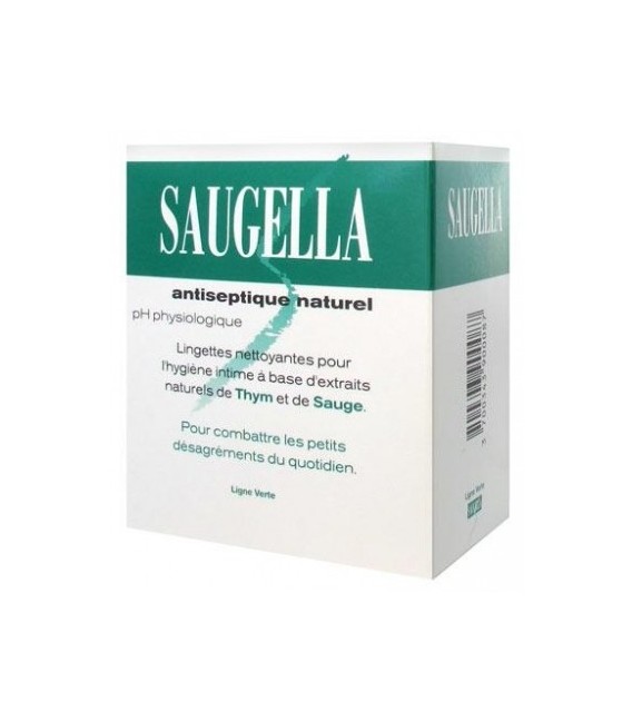 Saugella Antiseptique Lingettes Hygiène Intime Paquet de 10