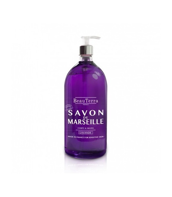 Beauterra Savon Liquide de Marseille1L Parfum Lavande