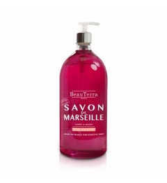 Beauterra Savon Liquide de Marseille1L Parfum Rose Ancienne