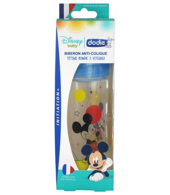 Dodie Biberon Initiation 270Ml Mickey Bleu 0 à 6 Mois